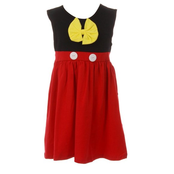 2pc dress Little Girl Toddler Bow Easter Party Holiday School Flower Girl Dress - Picture 4 of 5